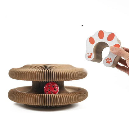 Durable Cat Toy Cat Accordion Magic Organ Cat Scratching Board Cat Toy Ball Scratch Pad Cat Scratcher Kitty Kurlz